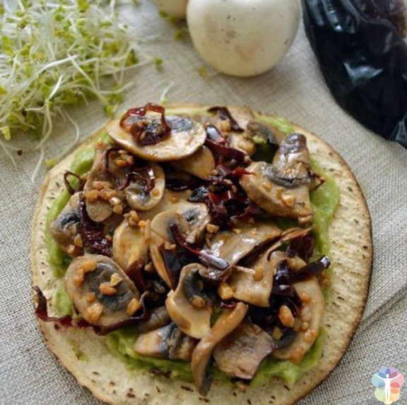 Nutrasana Receta Tostada de champiñones al ajillo